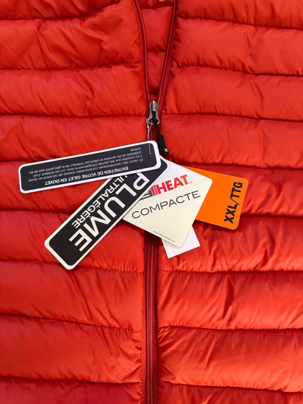 Men’s orange puffer vest - Picture 3 of 6